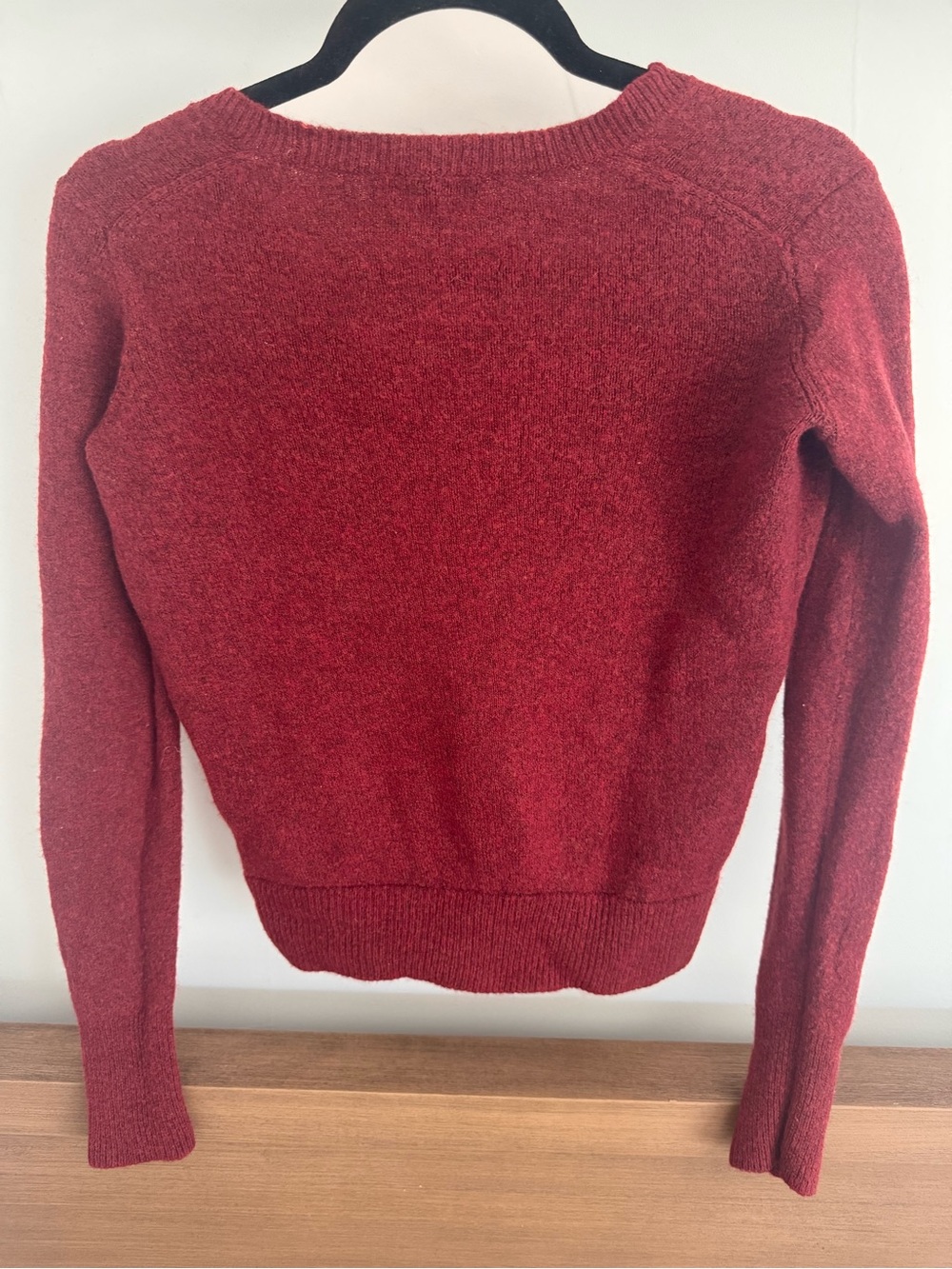 Madewell Faux Wrap Pullover Sweater in Heather Scarlett - Picture 5 of 7